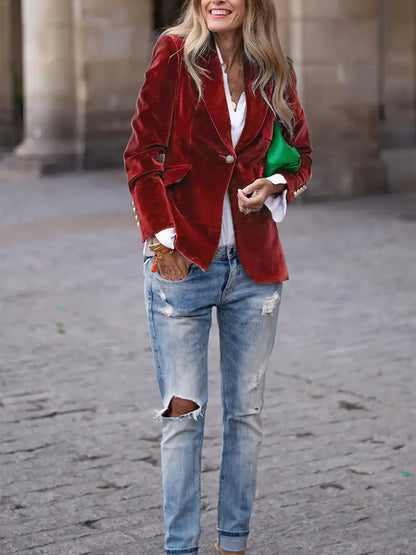 Keet™ | Elegante Blazer in Velluto