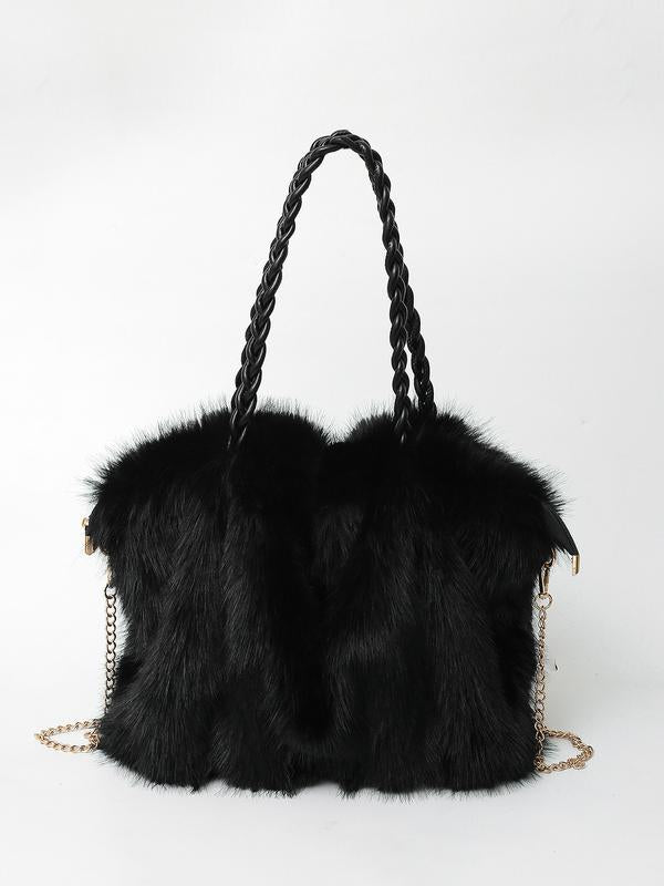 KAREN – BORSA A SPALLA IN PELUCHE LUSSUOSO
