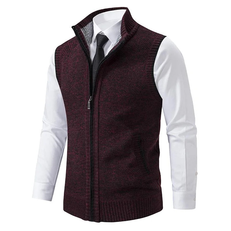 Bremer™ | Gilet in fleece lavorato a maglia senza maniche