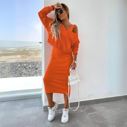 Annelien™ | Set Elegante con Maglione e Gonna