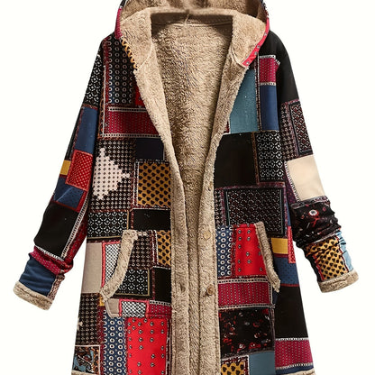FIONA – GIACCA PATCHWORK CON CAPPUCCIO