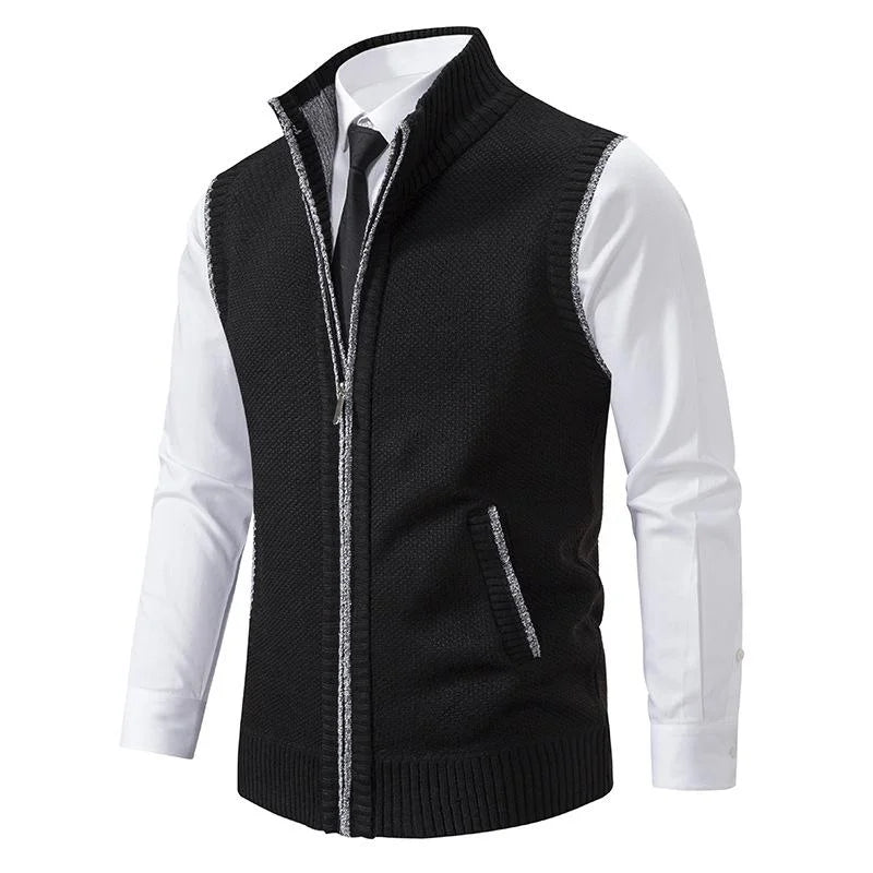 Bremer™ | Gilet in fleece lavorato a maglia senza maniche