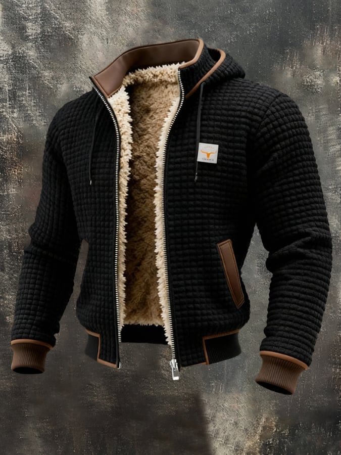 BRIAN – GIACCA CUCITA CON FODERA IN SHERPA E ZIP