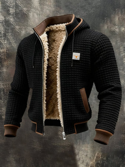 BRIAN – GIACCA CUCITA CON FODERA IN SHERPA E ZIP