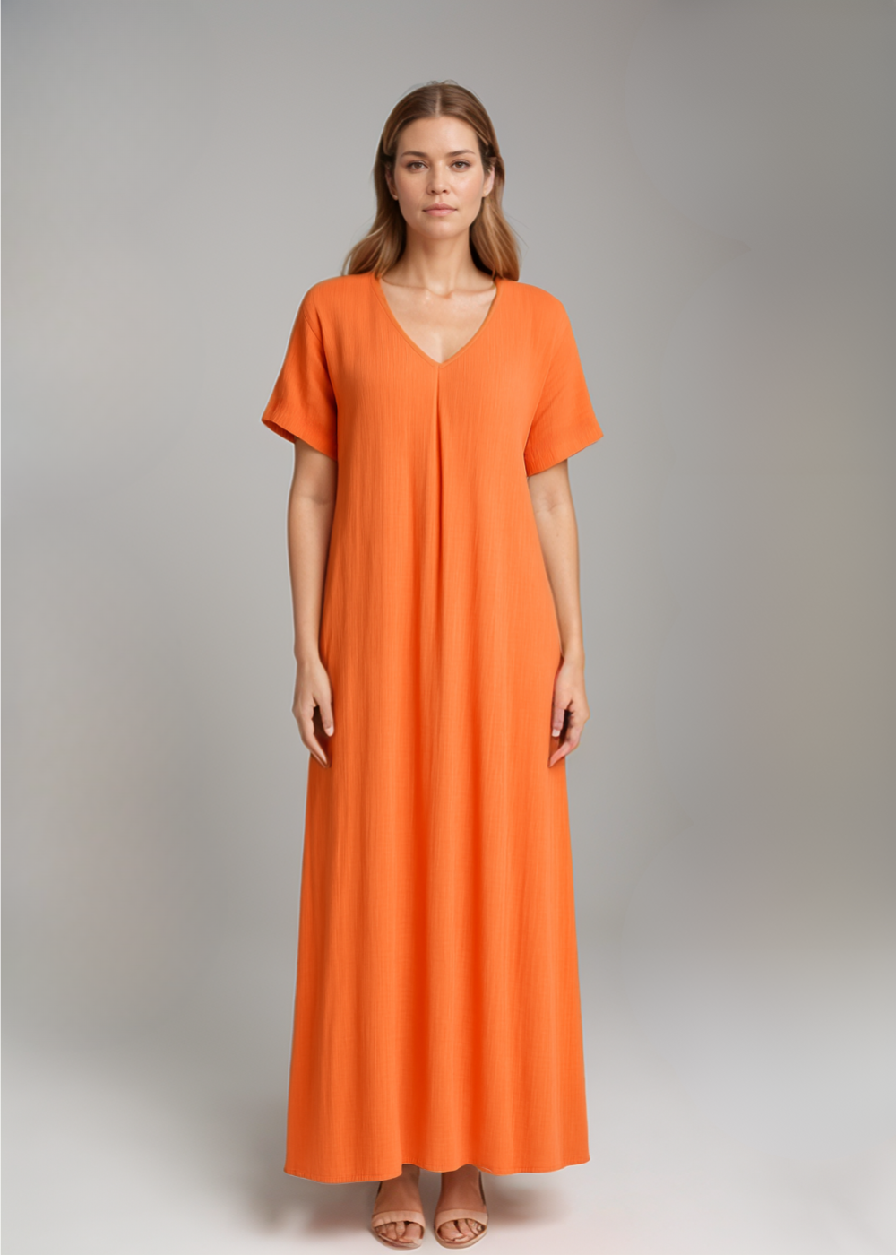 Aafje™ | Abito Midi Fluido con Vestibilità Larga