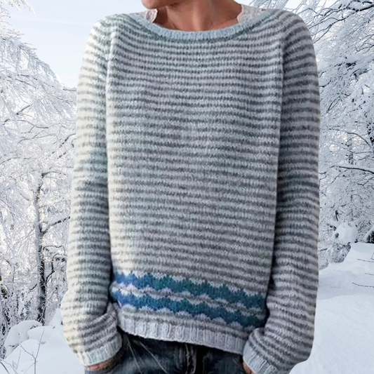 Daphne™ | Maglione a righe grigio