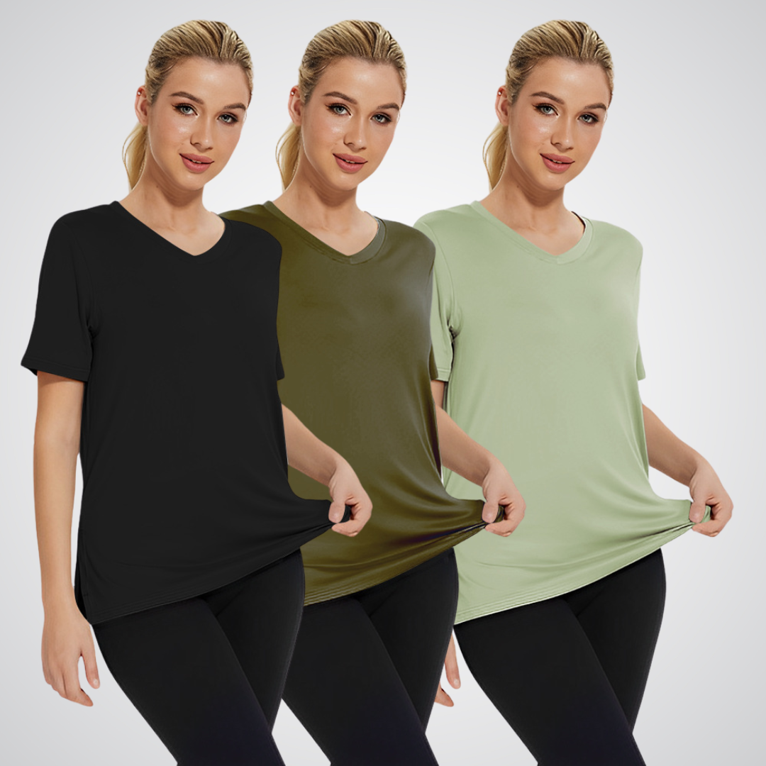 OLIVIA – T-SHIRT V-NECK PER TUTTI I GIORNI (3-PACK)