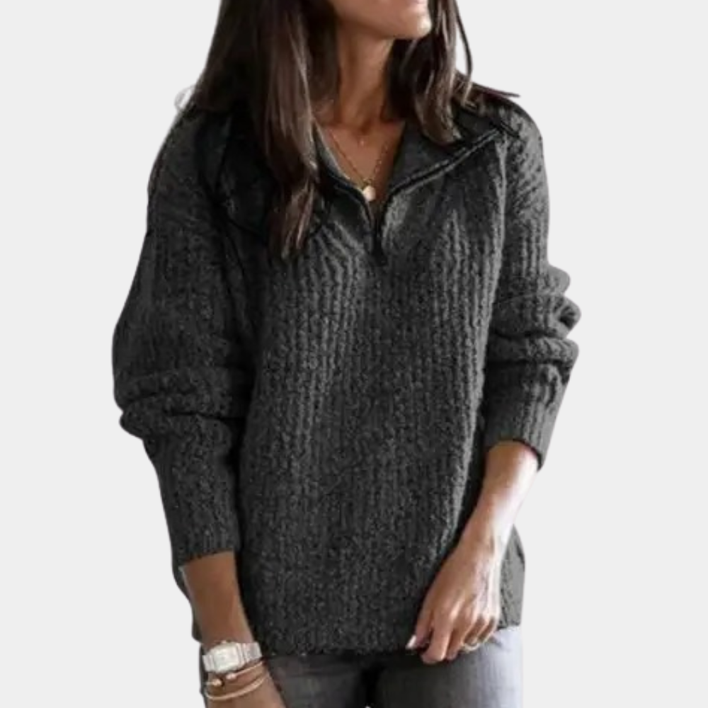Adrianna™ | Maglione da donna con zip parziale
