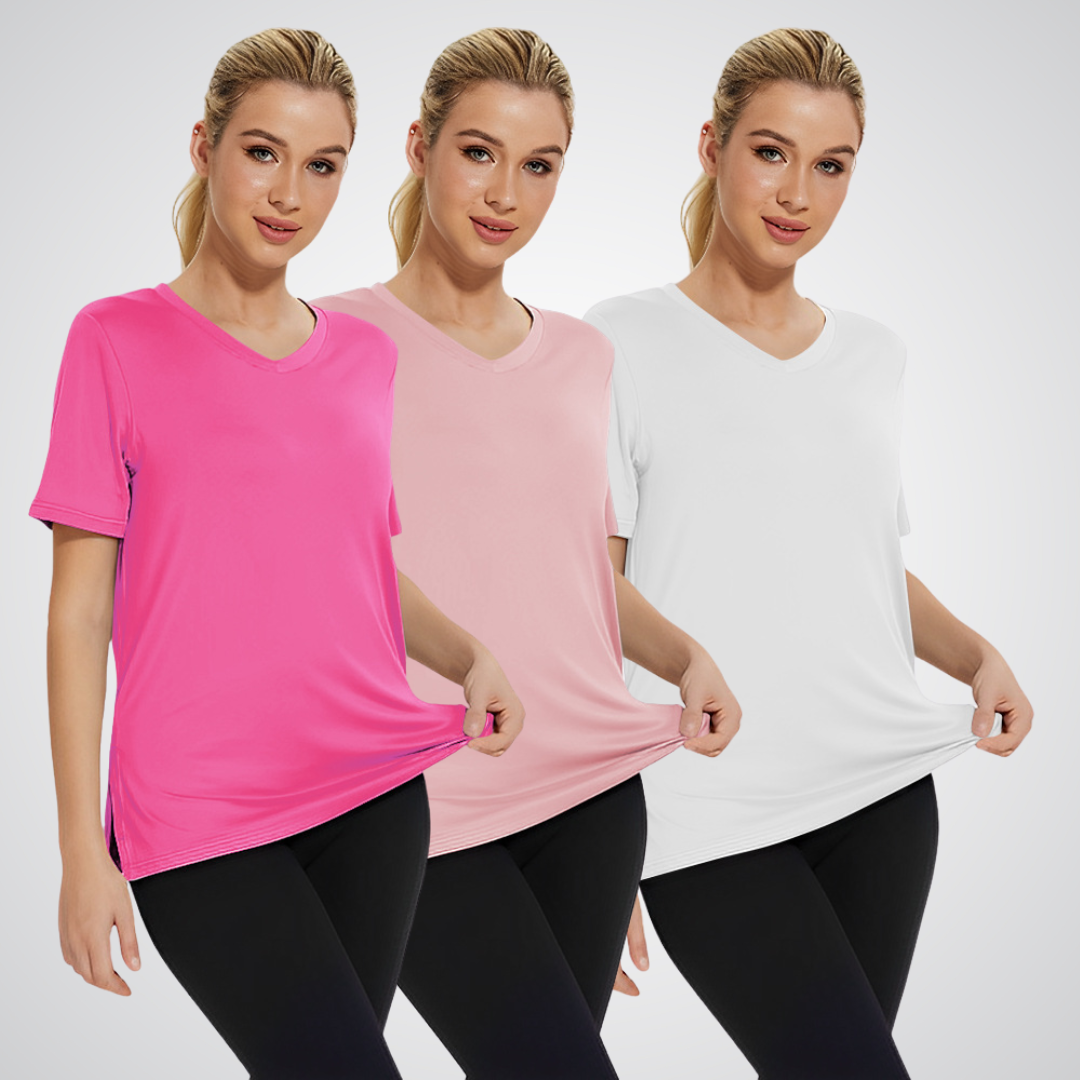 OLIVIA – T-SHIRT V-NECK PER TUTTI I GIORNI (3-PACK)