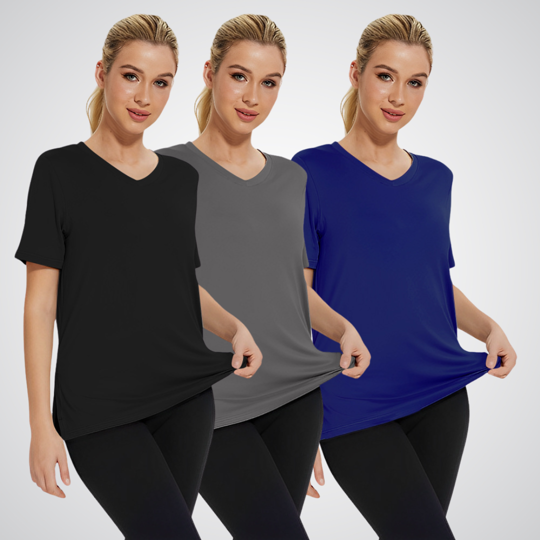 OLIVIA – T-SHIRT V-NECK PER TUTTI I GIORNI (3-PACK)