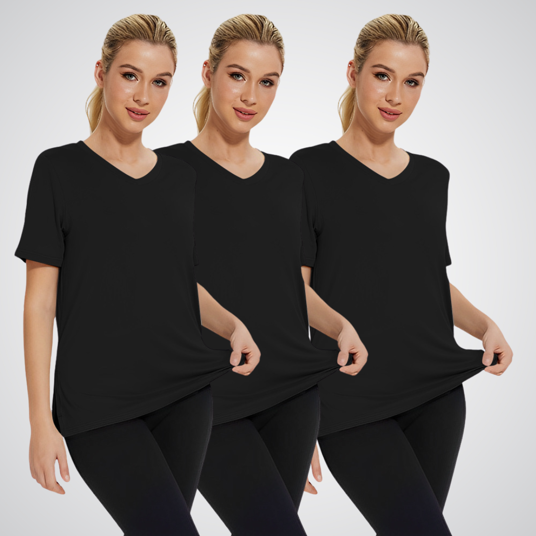 OLIVIA – T-SHIRT V-NECK PER TUTTI I GIORNI (3-PACK)