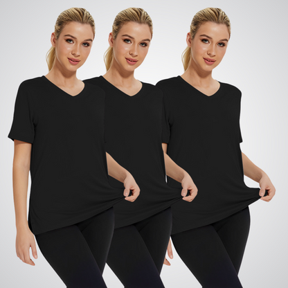 OLIVIA – T-SHIRT V-NECK PER TUTTI I GIORNI (3-PACK)