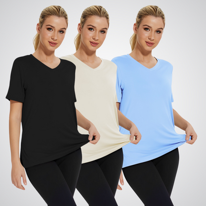 OLIVIA – T-SHIRT V-NECK PER TUTTI I GIORNI (3-PACK)