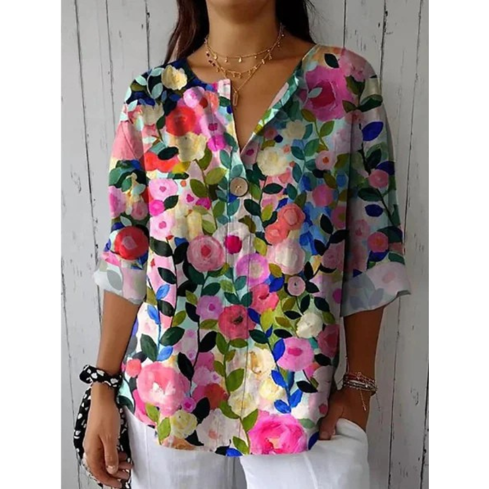 Arlene™ | Blusa elegante con stampa floreale