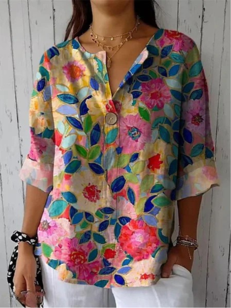 Arlene™ | Blusa elegante con stampa floreale