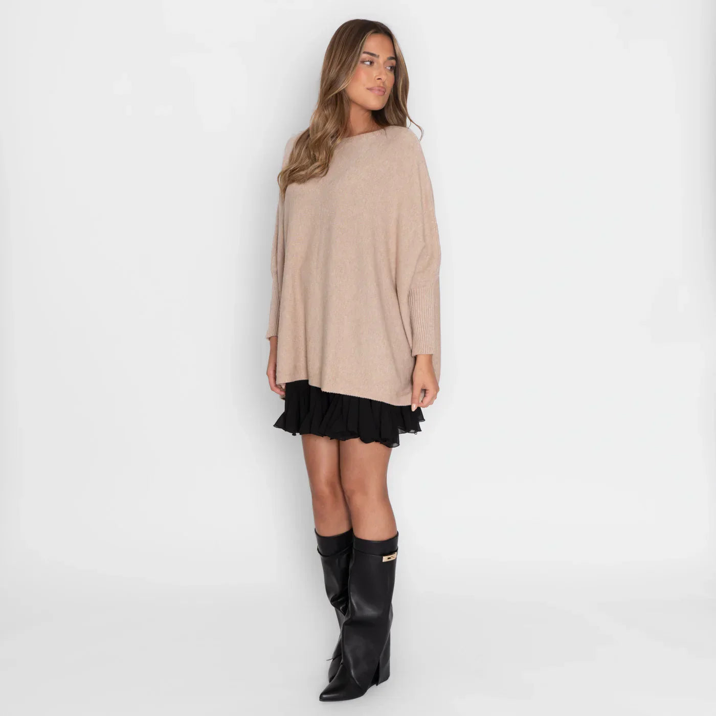 Maglione Oversized Beige - Completamente caldo!