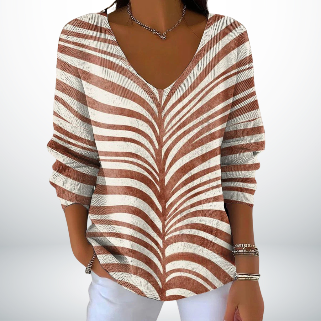 Evelien – Maglione Classico con Scollatura a V