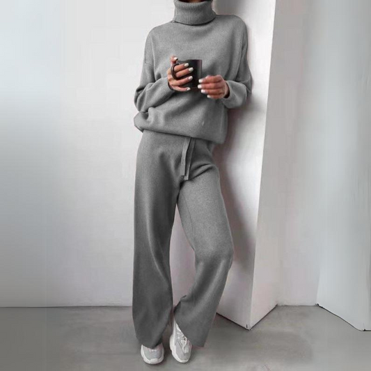 Yara™ | Set di 2 pezzi, maglione con colletto e pantaloni lunghi