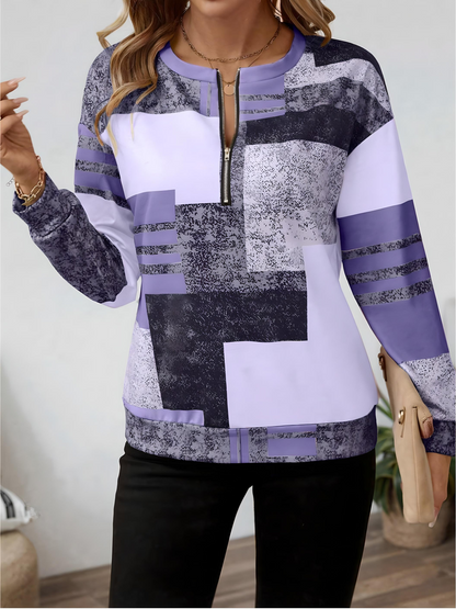 SANDRA – BLUSA ZIP-UP MODERNA