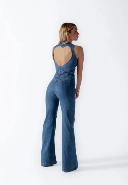Eeke™ | Tuta in denim con cuori