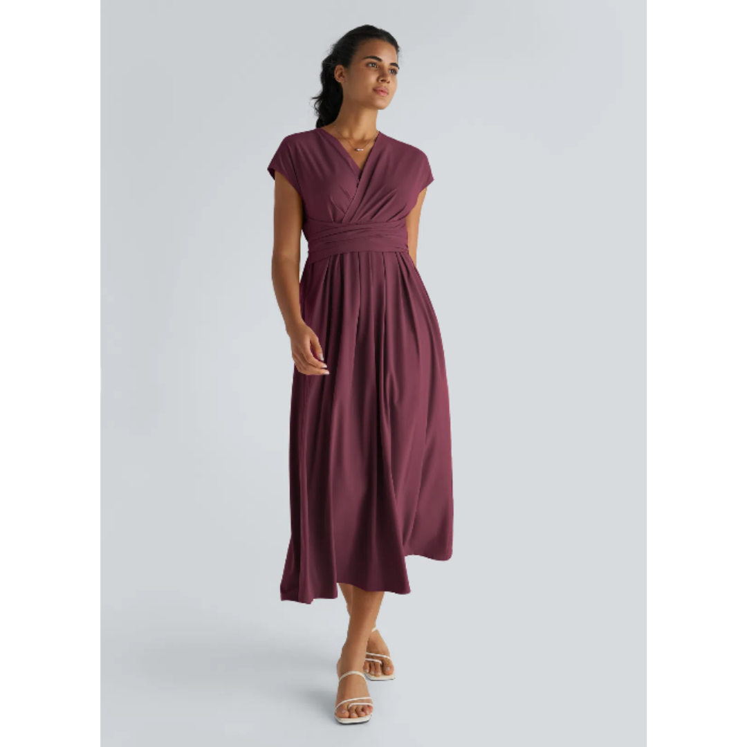 Aimee™ | Maxi abito con vita plissettata