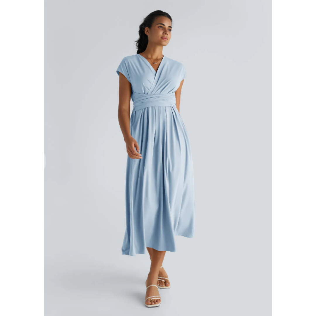 Aimee™ | Maxi abito con vita plissettata