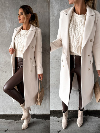 MONIQUE – MANTELLO LUNGO ELEGANTE A DOPPIO PETTO