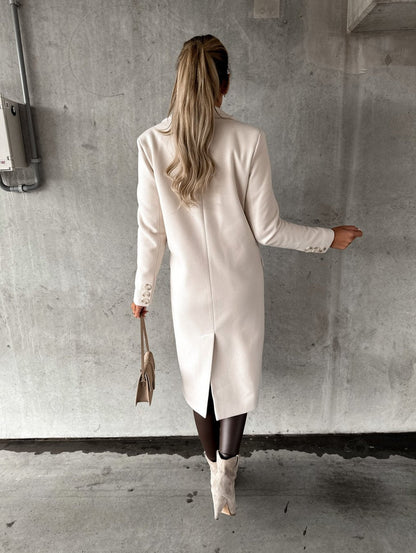 MONIQUE – MANTELLO LUNGO ELEGANTE A DOPPIO PETTO