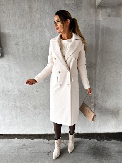 MONIQUE – MANTELLO LUNGO ELEGANTE A DOPPIO PETTO