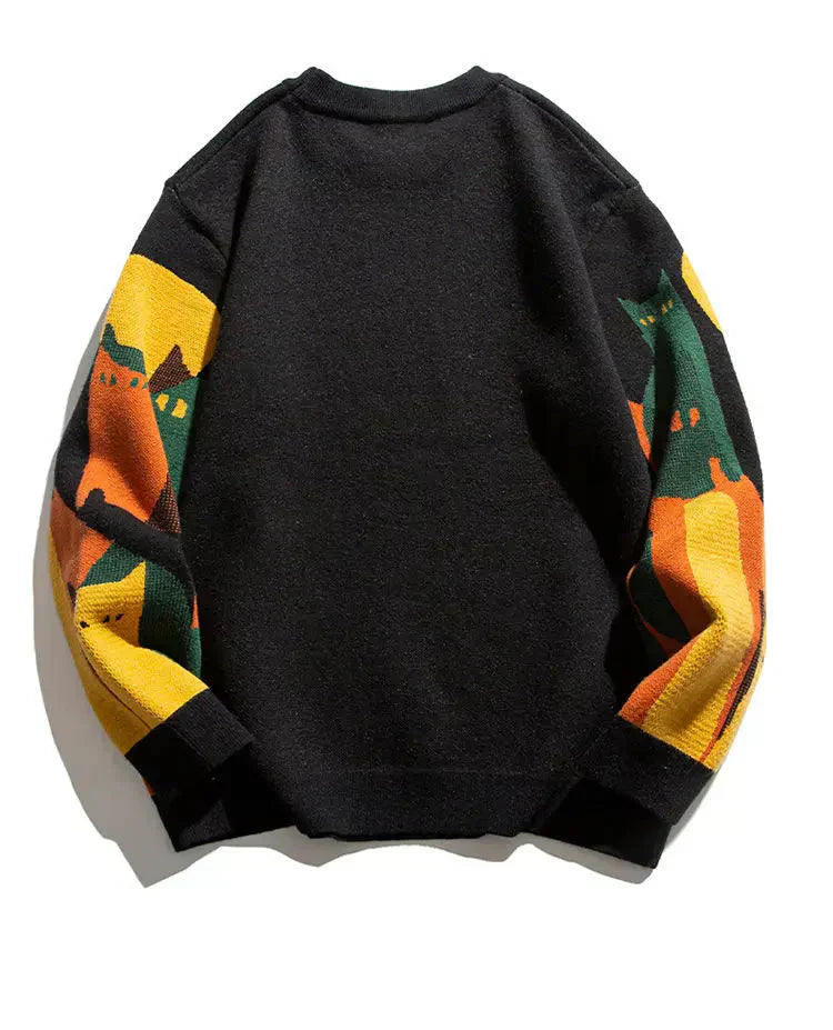 Gatto illuminato dalla luna | maglione
