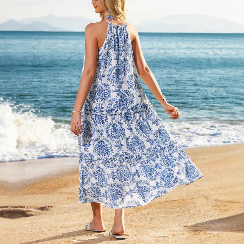 LAYLA – ABITO MAXI HALTER BOHO BLOOM