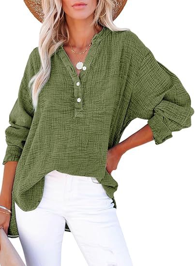 ODETTE – BLUSA ELEGANTE RILASSATA CON BOTTONI