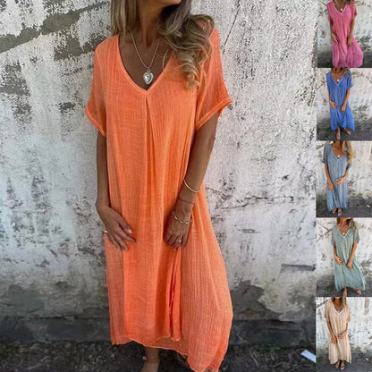 Aafje™ | Abito Midi Fluido con Vestibilità Larga