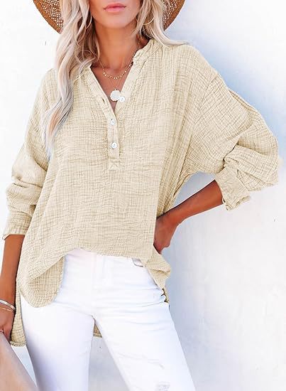 ODETTE – BLUSA ELEGANTE RILASSATA CON BOTTONI