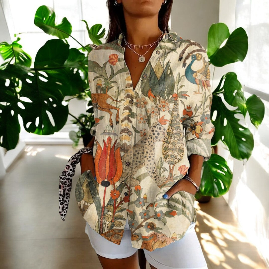 Ivana™ | Blusa Elegante e Floreale