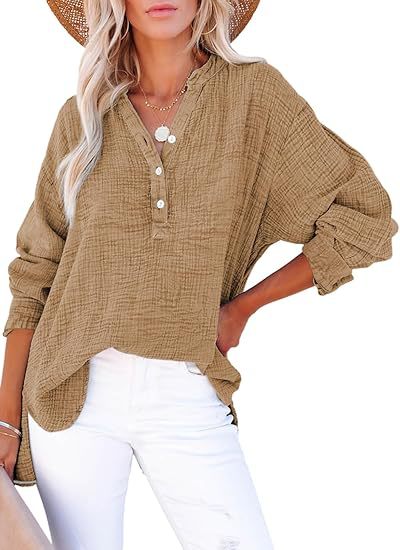 ODETTE – BLUSA ELEGANTE RILASSATA CON BOTTONI