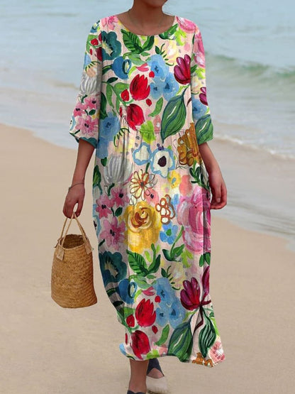 DELILAH – ABITO MAXI FIORI LEGGERI