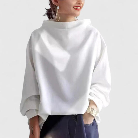 KIMBERLY – MAGLIONE CHIQUE CON COLLO ALTO