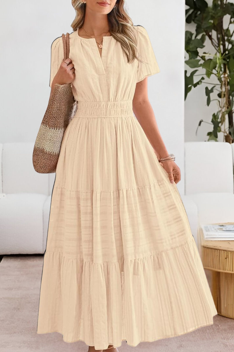 FREYA – MAXI ABITO SOLEGGIATO CON STRATI