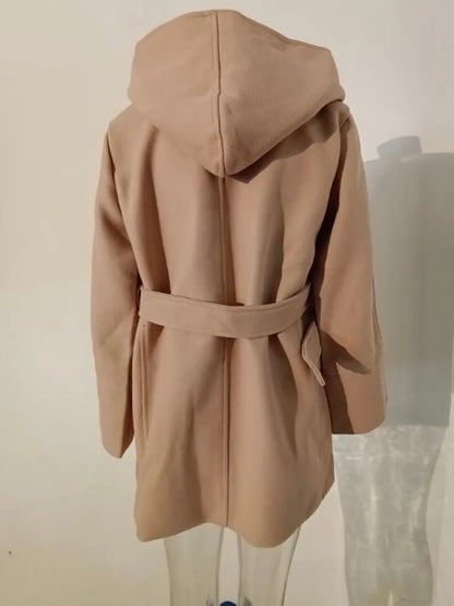 Noelia | Cappotto in Lana con Cappuccio