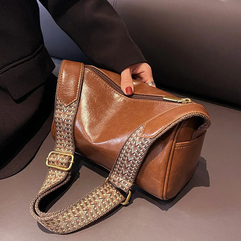 Trine - Borsa a Spalla Vintage in Pelle