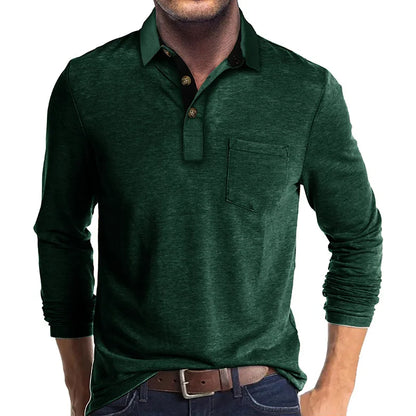 Kavin™ | Camicia da uomo a maniche lunghe in colore unito