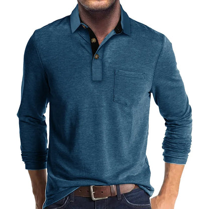 Kavin™ | Camicia da uomo a maniche lunghe in colore unito