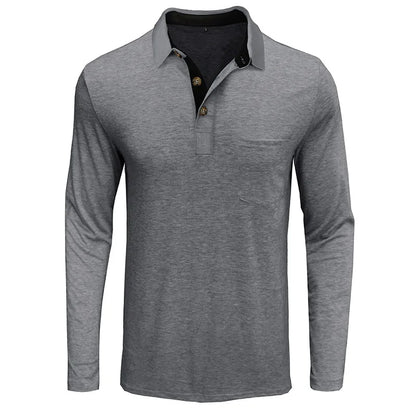 Kavin™ | Camicia da uomo a maniche lunghe in colore unito