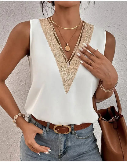 Daria™ | Top elegante con raffinati dettagli in pizzo