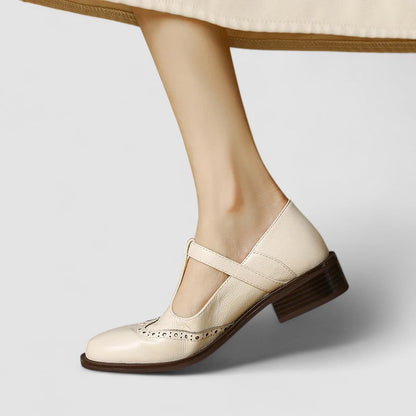 NICOLE – SCARPE IN PELLE VINTAGE A T-STRAP