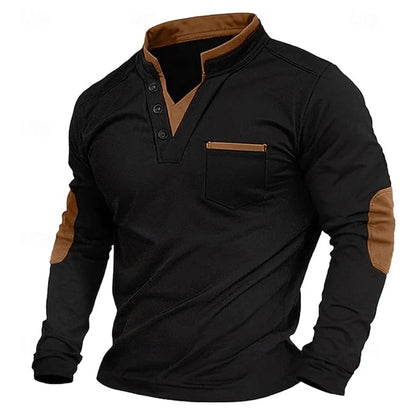 MARCUS – CAMICIA A MANICHE LUNGHE CON DETTAGLI A CONTRASTO