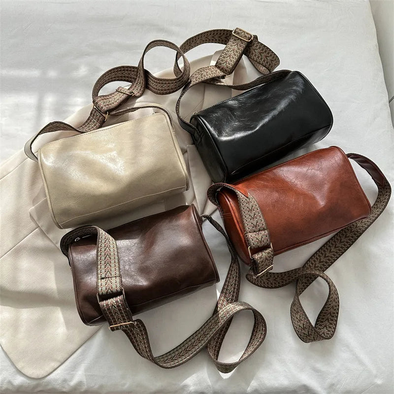 Trine - Borsa a Spalla Vintage in Pelle