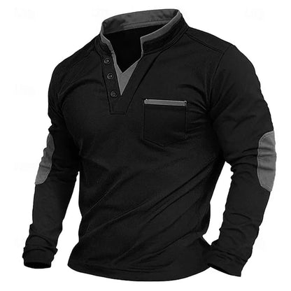 MARCUS – CAMICIA A MANICHE LUNGHE CON DETTAGLI A CONTRASTO