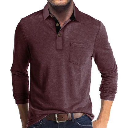 Kavin™ | Camicia da uomo a maniche lunghe in colore unito